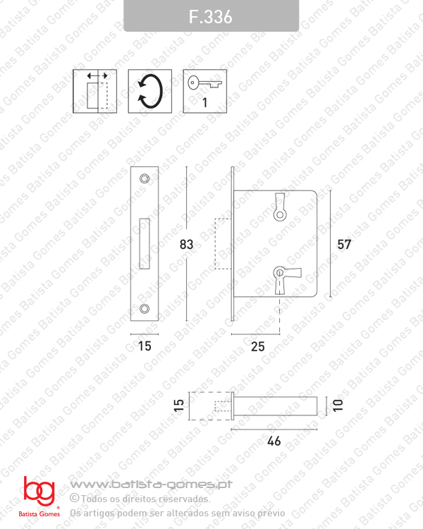 Fechadura de embutir para m�veis